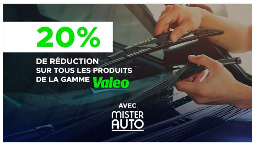 Bon achat Mister Auto : 20% sur tous les articles Valeo