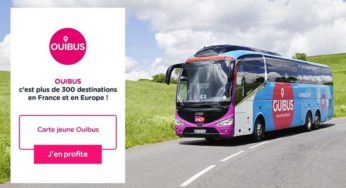 Carte jeune Ouibus moins chère : 9€ au lieu de 19€ (valable 1 an)