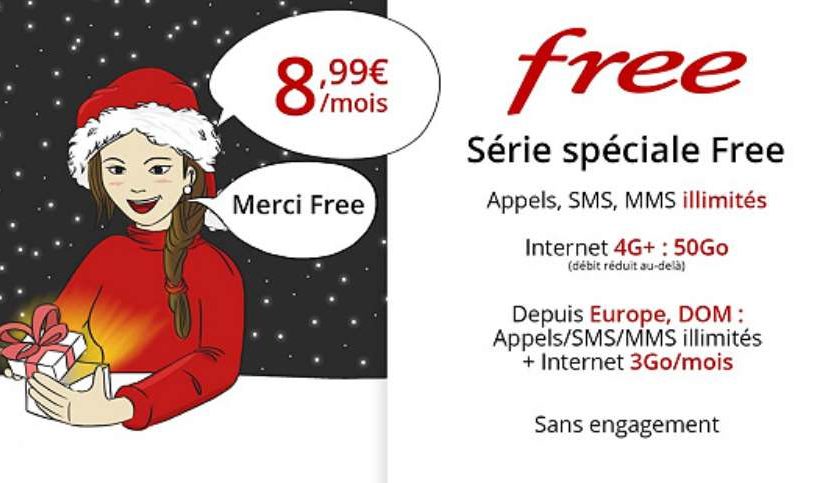 Série spéciale forfait mobile 50Go Free