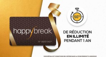 Vente privée carte Happybreak : 29€ pour -50% sur vos séjours pendant 1 an au lieu 99,9€