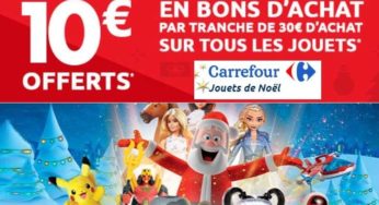 Week-end Carrefour jouets 10€ offerts par tranche de 30€ – Drive et en ligne