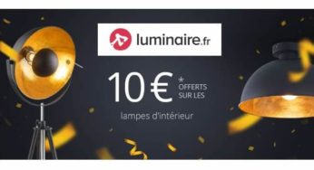 10€ de remise sur tous les luminaires d’intérieur dès 100 €