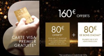 Vente privée BforBank = 80€ offerts + 80€ de bon d’achat vente privée