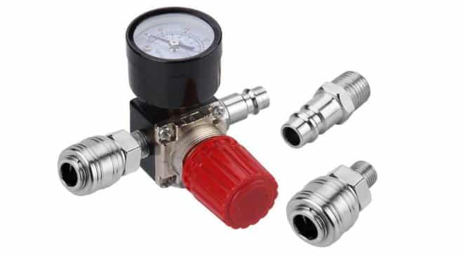 valve de régulation de pression avec manomètre pour compresseur Preciva