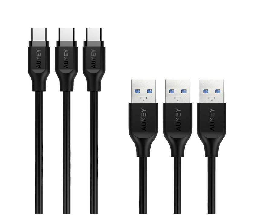 promo lot de 3 câbles USB C vers USB A 3.0 Aukey