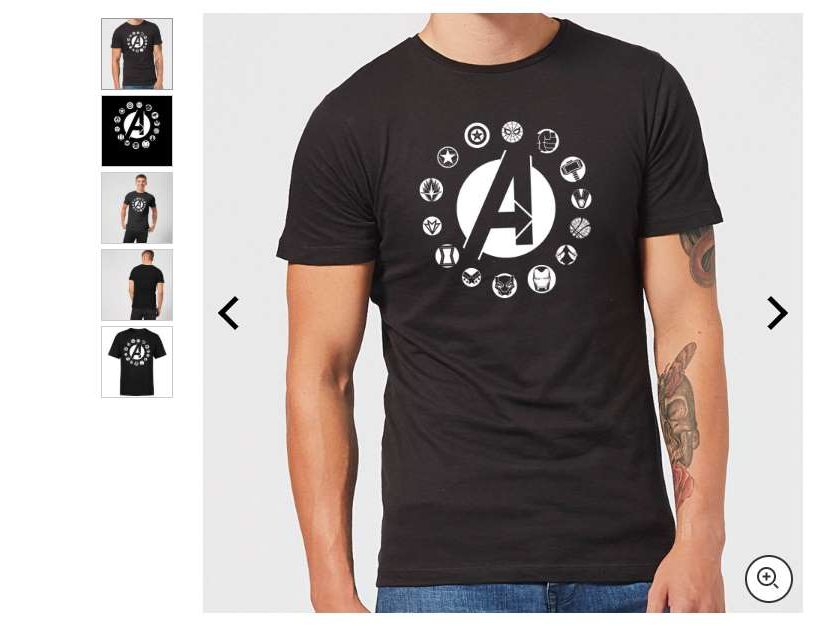 t-shirt officiel Avengers homme, femme ou enfant