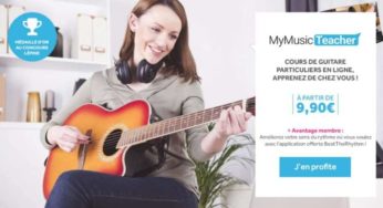 Abonnement My Music Teacher moitié prix 🎸dès 9,90€ pour apprendre la guitare avec des cours en ligne (№1 en France)