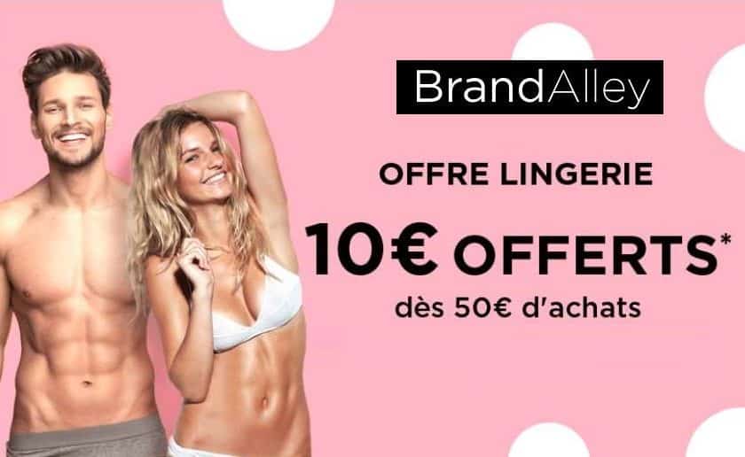 Offre Brandalley 10€ de remise sur la lingerie