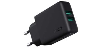 Promo 15,99€ le chargeur secteur USB 24W 2 ports (4.8A) AUKEY PA-U50