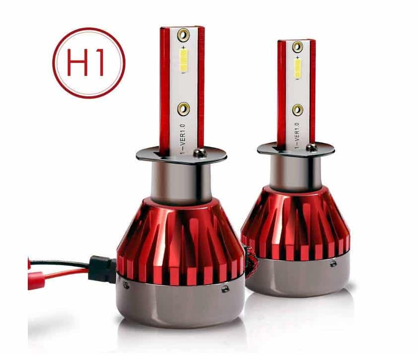 lot de 2 ampoules de phare H1 à LED (48W – 7600lm) Topvork