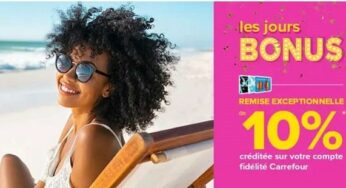 10% de remise supplémentaire sur toutes les offres voyages Made by Carrefour Voyages ( créditée sur votre compte fidélité Carrefour)