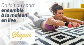 5€ de remise sur votre premier mois d’abonnement Shapin’ : cours de sport en live (sans engagement)