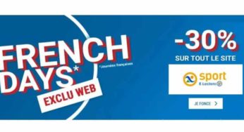 French Days Sport Leclerc : 30% de remise sur tous vos achats en ligne