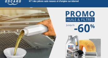 Promo huiles et filtres de vidanges jusqu’à -60% sur Oscaro (+ livraison gratuite dès 29€)