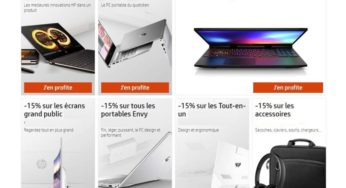 15% de remise sur tout Hewlett-Packard grand public (ordinateurs, écrans, accessoires…)