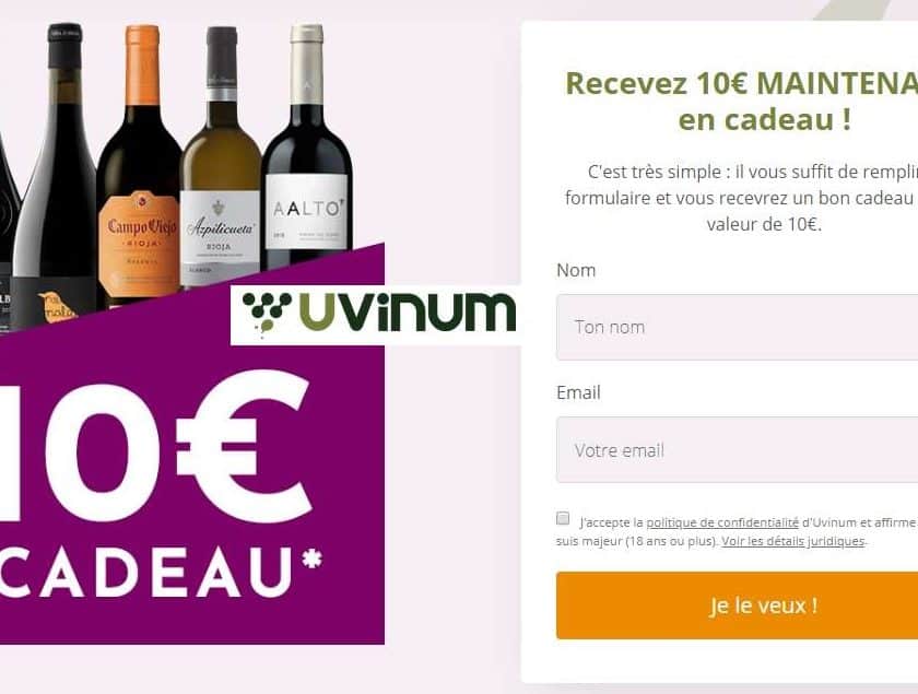 Bon achat Uvinum 10€ offerts sur l’achat