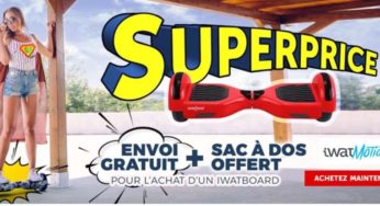 Bon plan achat hoverboard : sac à dos et livraison gratuite sur tous les Iwatboard (prix à partir de 64,99€)