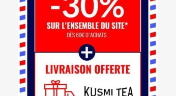 French Days Kusmi Tea : 30% de remise + livraison gratuite dès 60€ d’achats