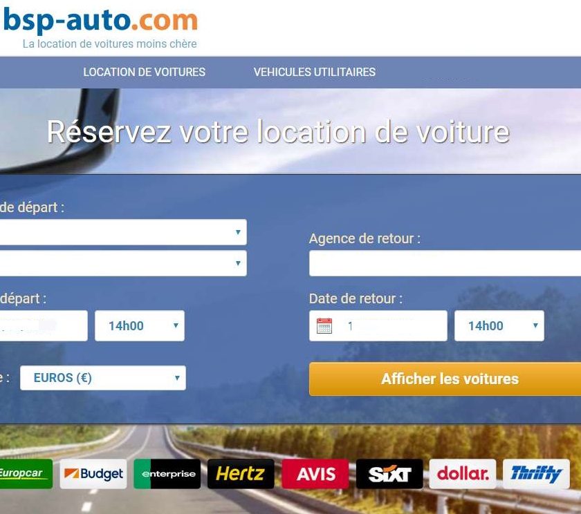 Location auto moins chère avec le comparateur BSP Auto