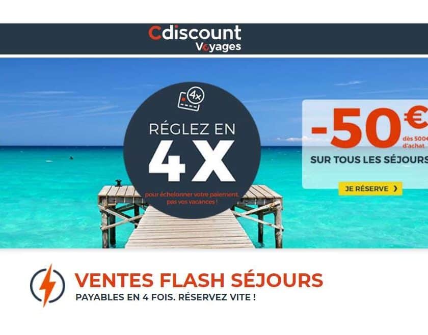 Ventes flash Séjours Cdiscount