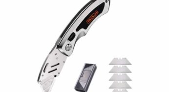 BRICO : 7,99€ cutter professionnel pliant poignée acier Tacklife UKS02