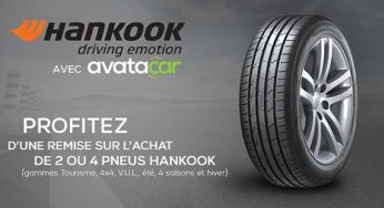 De 20€ à 80€ de remise immédiate sur les pneus Hankook (sur Avatacar)