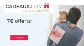 7€ de réduction sur votre commande sur Cadeaux (dès 35€) jusqu’à dimanche