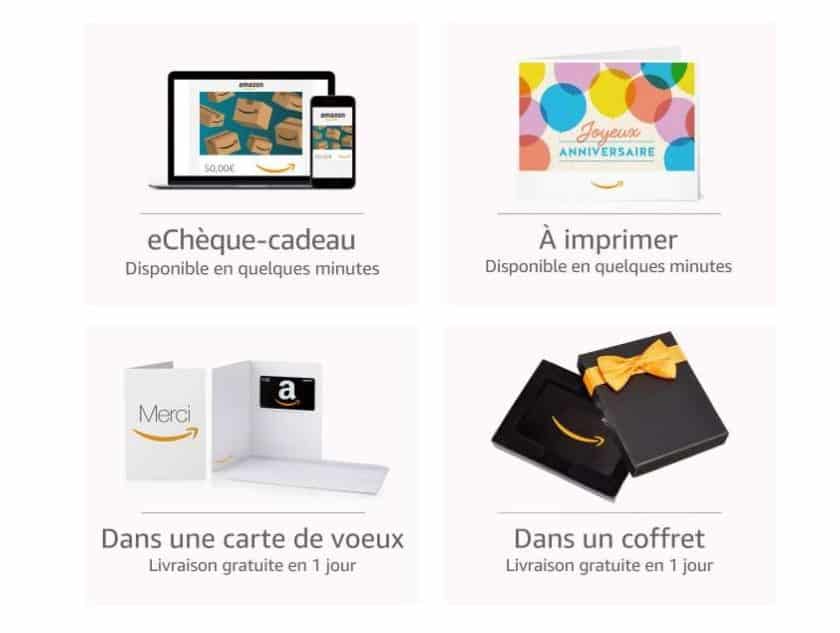 8€ offerts pour l’achat d’un chèque-cadeau Amazon