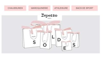 Soldes Repetto : jusqu’à -50% sur des chaussures, maroquinerie, vêtements sport, sacs de sport et danse