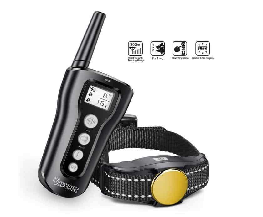 collier de dressage de chien anti-aboiement avec télécommande Dadypet