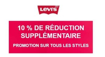 10% de remise supplémentaires sur les promotions Levi’s