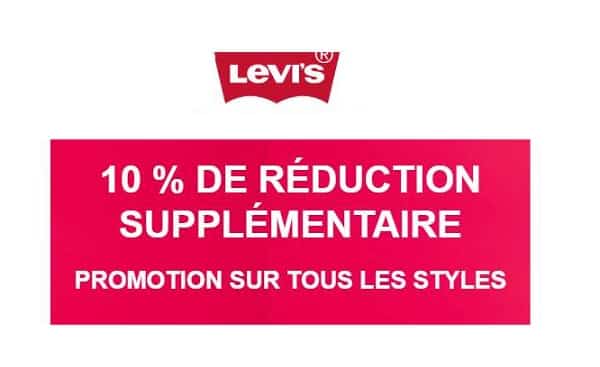 10% de remise supplémentaires sur les promotions Levi’s