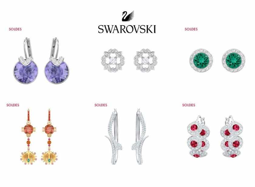 200 modèles des boucles d’oreille Swarovski à -50%