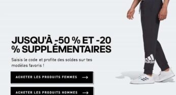 SOLDES ADIDAS : 20% supplémentaires jusqu’à lundi !