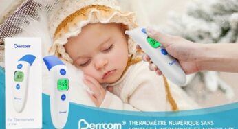 9,99€ thermomètre infrarouge oreille ou front Berrcom (écran digital, mémoire…)