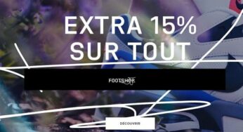 15% de remise sur tout le site Footshop (même promo) jusqu’à dimanche !