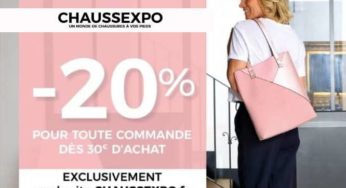 20% de remise sur ChaussExpo dès 30€ (jusqu’à dimanche)