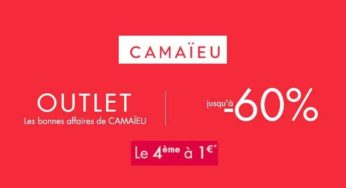 4ème article Outlet Camaïeu acheté est à 1€ (plus de 5000 articles)