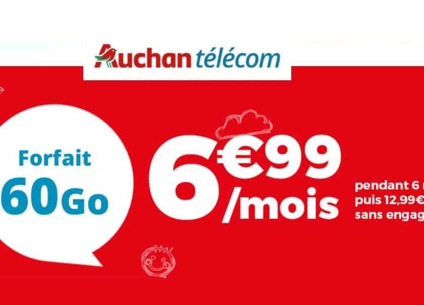 forfait Auchan Telecom 60Go en vente flash