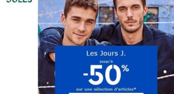 Jusqu’à 50% de remises pendant les jours Jules + livraison gratuite