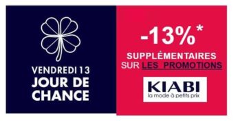 Vendredi 13 KIABI : 13% de remises sur les promotions !