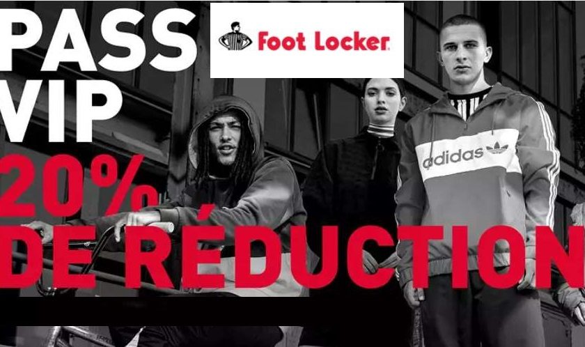 20% de reduction sur le site Foot Locker