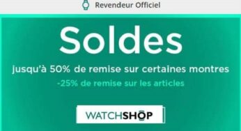 25% de remise supplémentaire sur les promotions de Watchshop (montres et bijoux)