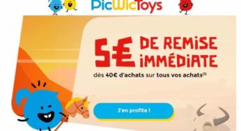 40€ d’achat sur PicWicToys = 5€ de remise immédiate