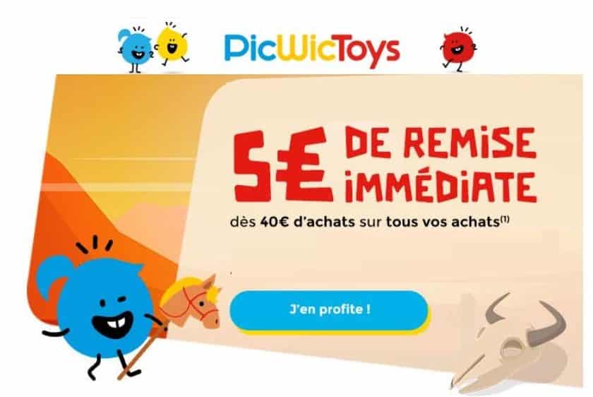 40€ d’achat sur PicWicToys 5€ de remise immédiate