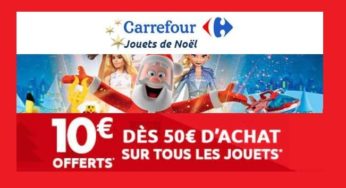 10€ offerts tous les 50€ sur le rayon jouets Carrefour (Drive ou livraison)