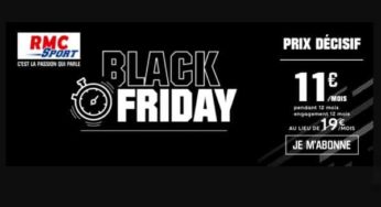 Black Friday RMC Sport : 11€ par mois au lieu de 19€ pendant 12 mois