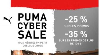 25% de remise sur les articles PUMA en promotions (-35% dès 100€)