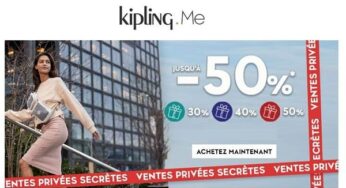 Ventes privées Kipling jusqu’à -50% + livraison gratuite (pré-soldes) !