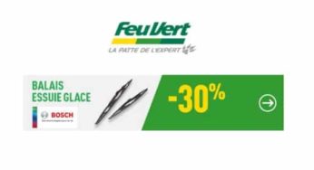 30% de remise sur les balais d’essuie-glace BOSCH chez Feu Vert (en ligne)